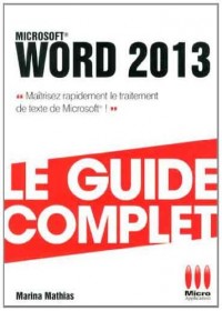 GUIDE COMPLET WORD 2013