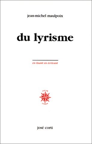 Du lyrisme (livre non massicoté)