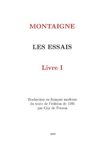 Les Essais : Livre 1
