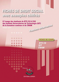 Fiches de Droit Social avec Exemples Chiffres - Processus 4 du Bts Cg