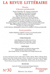 La Revue Litteraire N 30 Mars 2007