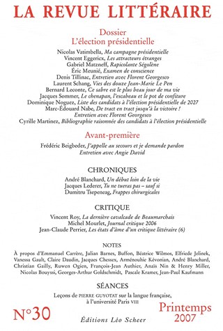 La Revue Litteraire N 30 Mars 2007