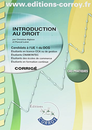 Introduction au droit UE 1 du DCG : Corrigé