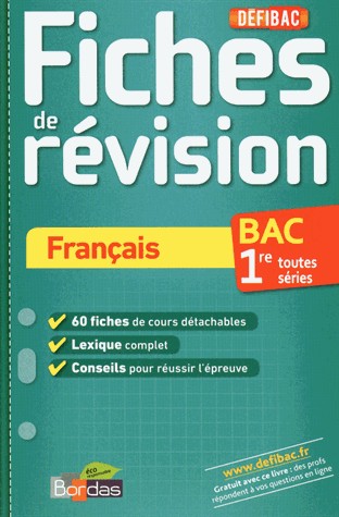 DEFIBAC FICHES FRANCAIS 1RES