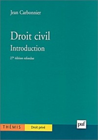 Droit civil : Introduction, 27e édition