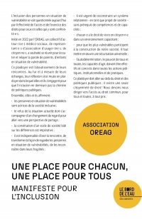 Une place pour chacun, une place pour tous: Manifeste pour l'inclusion