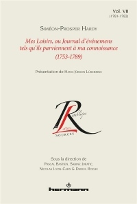 Mes Loisirs, ou Journal d'événemens tels qu'ils parviennent à ma connoissance (1753-1789), Volume 7: 1781-1782