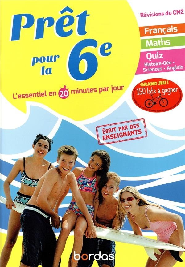 Prêt pour La 6ème – Cahier de vacances, révisions du CM2