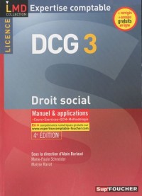 DCG 3 Droit social Manuel et applications 4e Edition