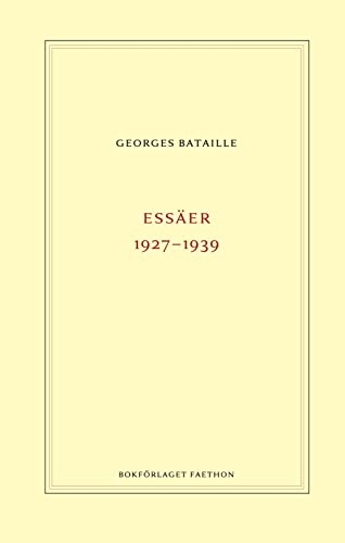 Essäer 1927-1939 [9789189113657]