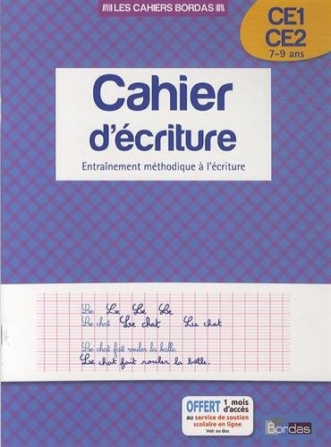 Cahier d'écriture CE1/CE2
