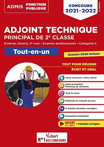 Concours Adjoint technique principal de 2e classe - Catégorie C - Tout-en-un - Annales 2020 incluses: Concours externe, interne et 3e voie, examen professionnel 2021