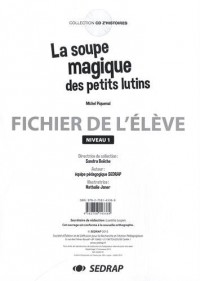 La soupe magique des petits lutins : Fichier de l'élève niveau 1