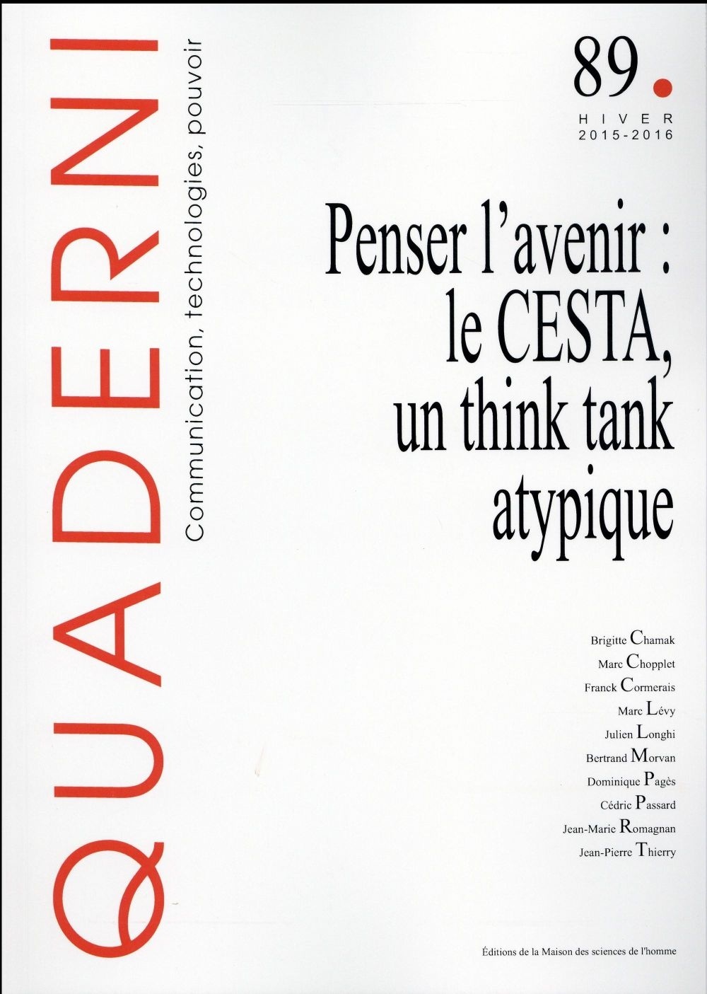 Un think tank atypique : Le centre d'études des systèmes et des technologies avancées, CESTA 1982-1986