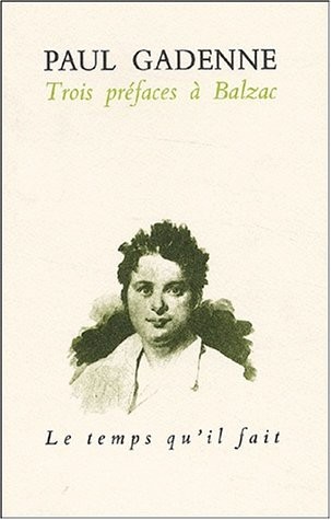 Trois préfaces à Balzac [9782868531483]