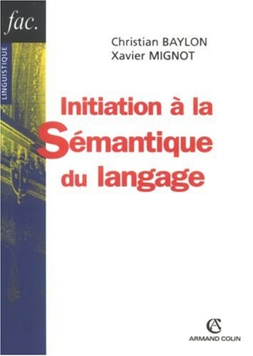 Initiation à la sémantique du langage