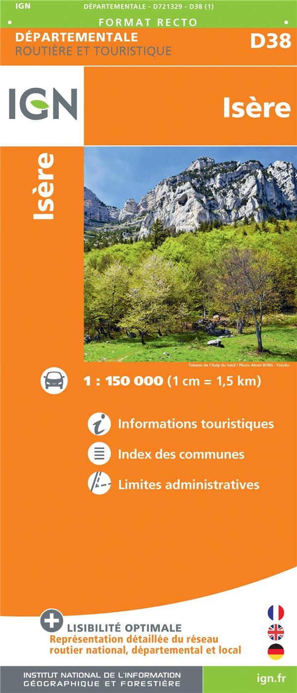Isère : 1/150 000