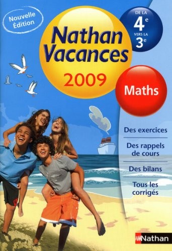 Maths de la 4e vers la 3e Nathan vacances