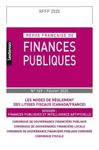Revue française de Finances Publiques n°169-2025
