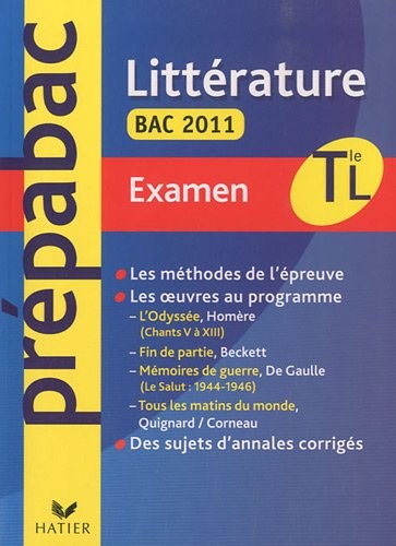 Prépabac examen Littérature Tle L Bac 2011