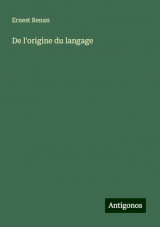 De l'origine du langage