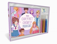 Mon coffret créatif - Mangas: Un livre de coloriage, 5 feutres et des stickers