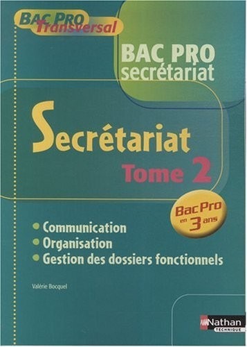 SECRETARIAT T2 BAC PRO SEC BPT