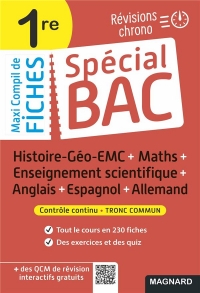 Spécial Bac Maxi Compil de Fiches contrôle continu 1re 2024: Tout le programme en 225 fiches : cours ultra-visuel, mémos, schémas-bilans, exercices et QCM