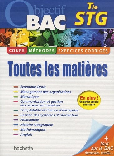 Toutes les matières Tle STG