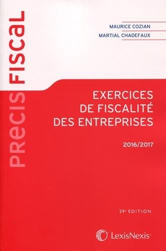 Exercices de fiscalité des entreprises 2016-2017