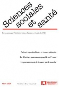 Revue Sciences Sociales et Santé: Volume 38 - N°1/2020 (mars 2020)