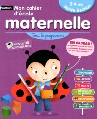 CAHIER ECOLE MATERNELLE PS 3-4