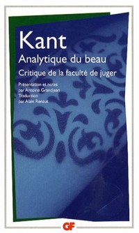 Critique de la faculté de juger : Analytique de la faculté de juger esthétique