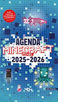 Agenda Minecraft Pixel 2025-2026 - Agenda jeux vidéo – Rentrée scolaire 2026 – Agenda rentrée scolaire