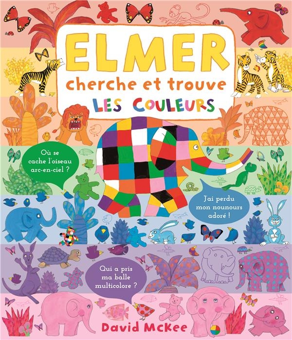 elmer cherche et trouve - les couleurs