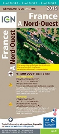 France Nord-Ouest pelliculée : 1/500 000