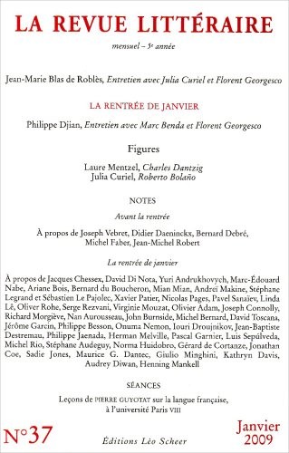 La Revue littéraire, N° 37 :