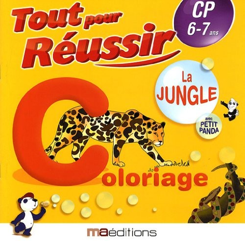 La jungle avec petit panda : Coloriage CP 6-7 ans