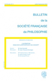 L'aliénation: Essai de clarification d'un concept (Bulletin de la SFP, 2024/3)