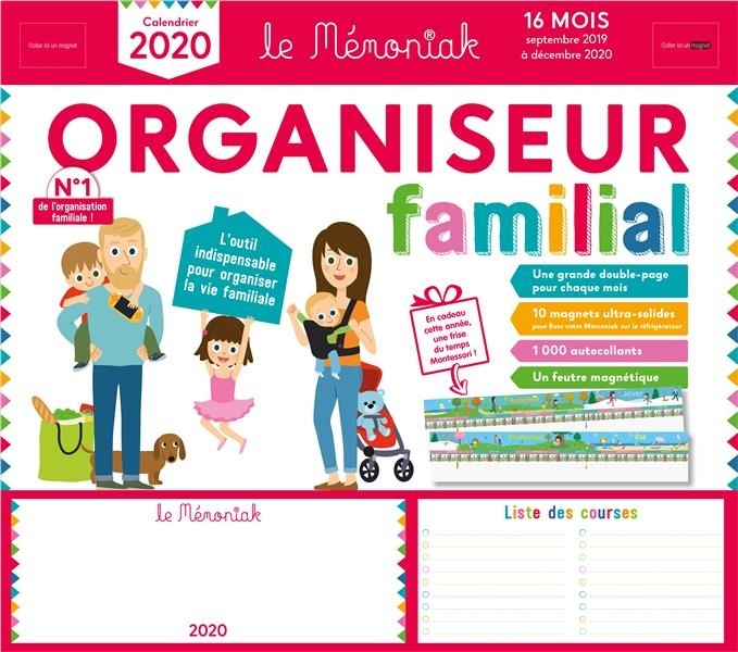 Organiseur familial Mémoniak 2019-2020