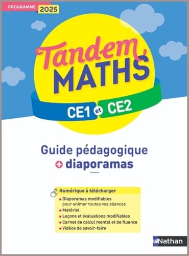 Tandem - Guide pédagogique + Diaporamas CE1/CE2: Programme 2025