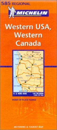 Carte RGIONAL Western USA, Western Canada
