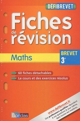 DEFIBREVET FICHES MATHS 3E