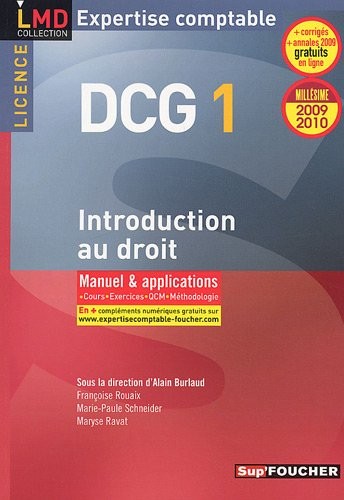 Introduction au droit DCG1 : Manuel et applications