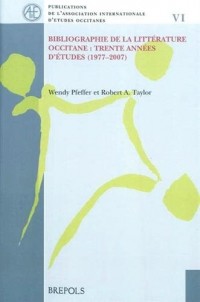 Bibliographie de la littérature occitane : Trente années d'études, 1977-2007