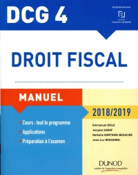 DCG 4 - Droit fiscal 2018/2019 - Manuel