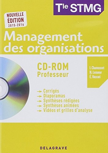 Management des organisations Tle STMG : Professeur 2015 (1Cédérom)