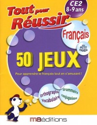 Français avec petit panda : 50 jeux CE2 8-9 ans