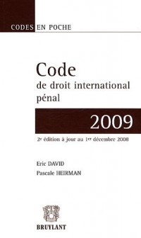 Code de droit international pénal 2008