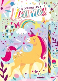 Les licornes - Je colorie les licornes - Coloriage avec crayon arc-en-ciel - Dès 4 ans